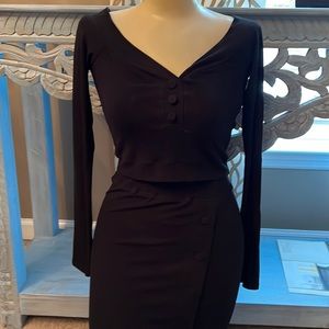 NWT Mable boutique brand 2 pc black skirt & crop top size small